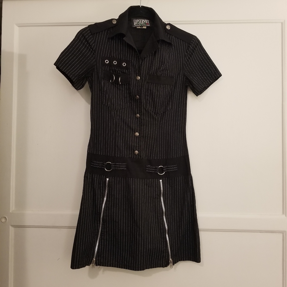 Vintage y2k Lip Service Gangsta Pranksta Dress